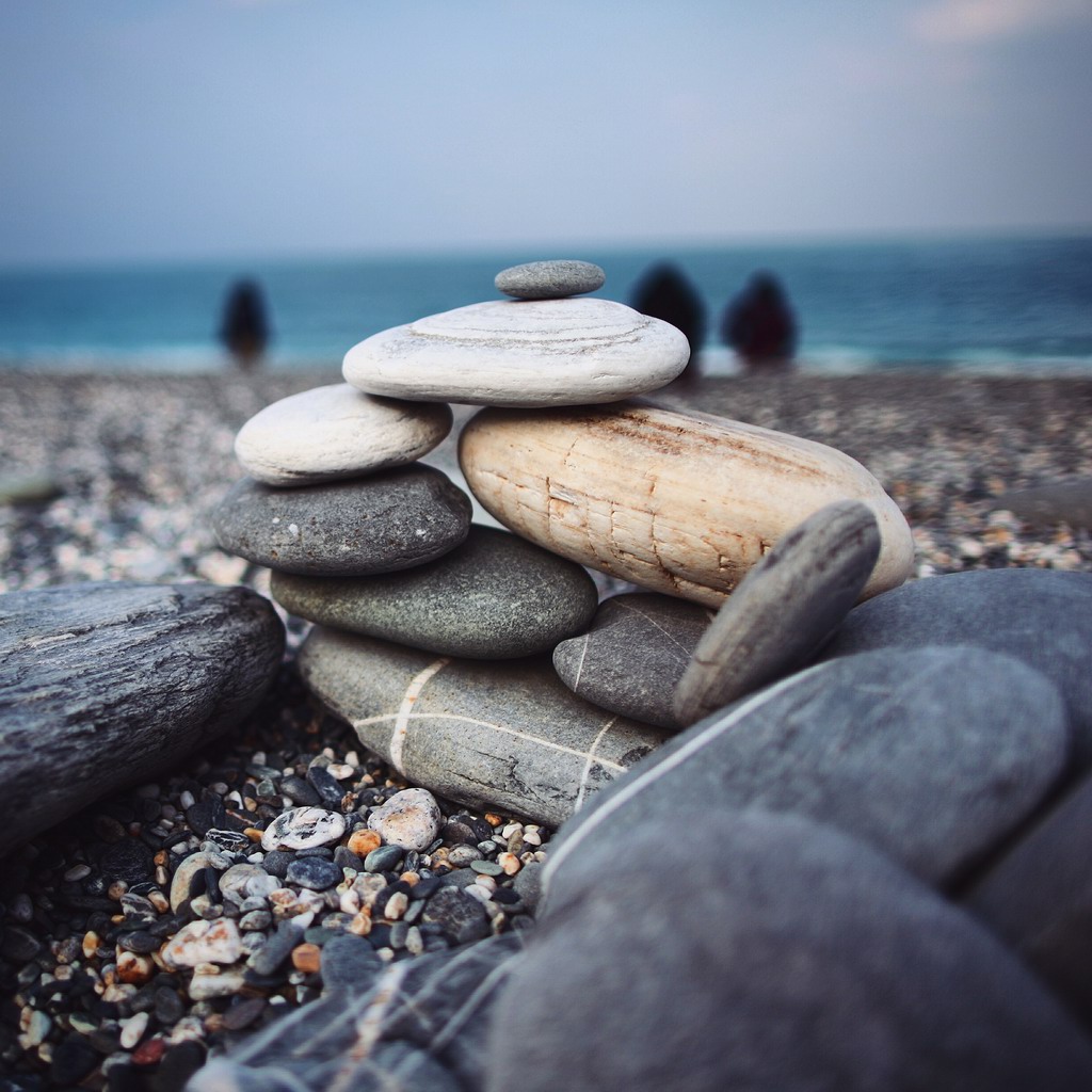 各种各样的鹅卵石