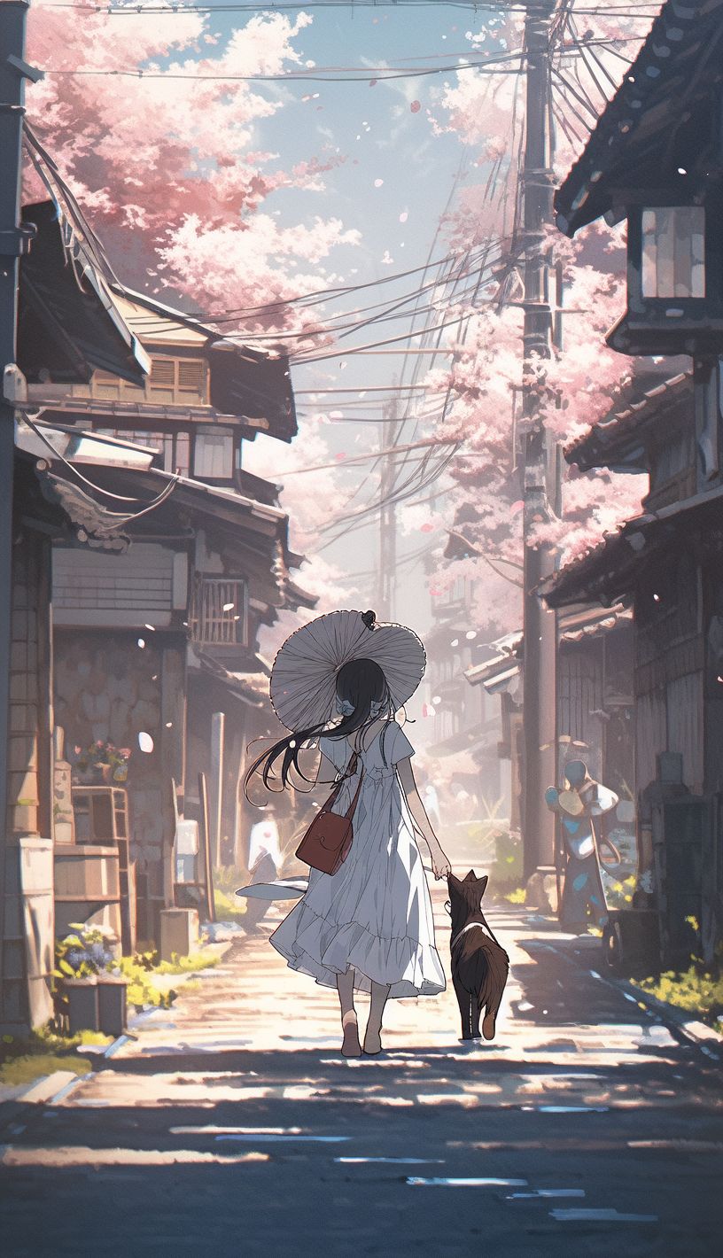 NC MKT a girl walks through a village on the ground in the styl 69840315 505a 48bb 9cc4 b045e5a865b2