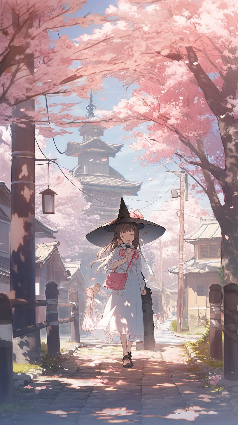 NC MKT a girl walks through a village on the ground in the styl 74fb4ca7 ec07 4efd a64f 6465510a36a4