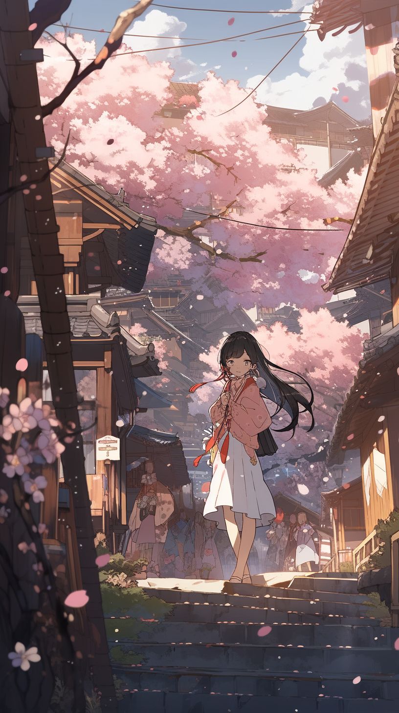 NC MKT a girl walks through a village on the ground in the styl 9b49fbcc 0e69 49d4 8eb7 ff8df6cb80c2