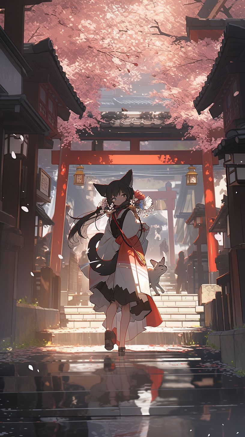 NC MKT a girl walks through a village on the ground in the styl a4cce30a edf1 4714 bae9 71484d34c350