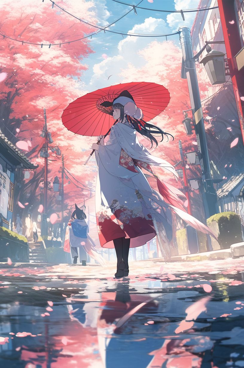 NC MKT red white and blue painting of a woman walking by cherry 64c05fc9 fdbf 4d01 9c2d dcf00a52f1fd