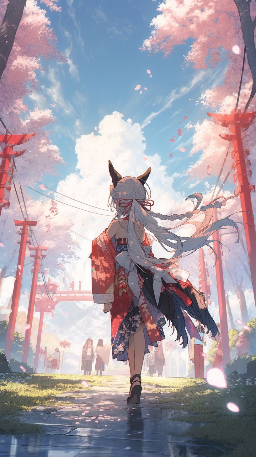 NC MKT red white and blue painting of a woman walking by cherry ba4e39db 6a06 4ad0 ac57 58038734e643